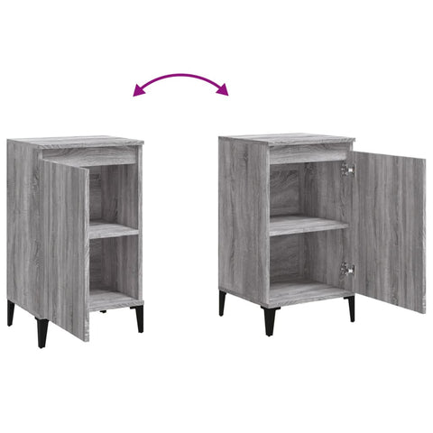 vidaXL Bedside Cabinet Grey Sonoma 40x35x70 cm Engineered Wood