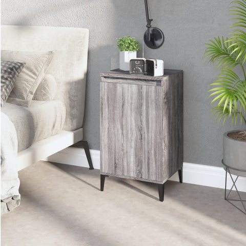 vidaXL Bedside Cabinet Grey Sonoma 40x35x70 cm Engineered Wood
