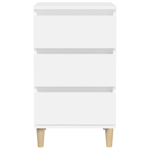 vidaXL Bedside Cabinet White 40x35x70 cm Engineered Wood