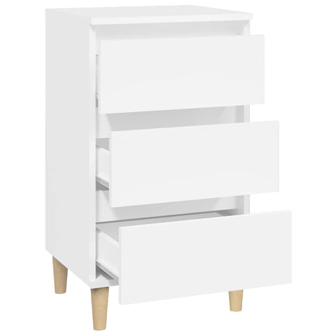 vidaXL Bedside Cabinet White 40x35x70 cm Engineered Wood