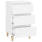 vidaXL Bedside Cabinet White 40x35x70 cm Engineered Wood