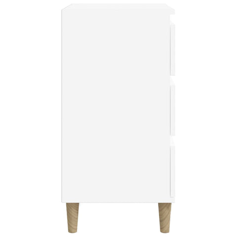 vidaXL Bedside Cabinet White 40x35x70 cm Engineered Wood