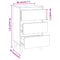 vidaXL Bedside Cabinet White 40x35x70 cm Engineered Wood