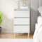 vidaXL Bedside Cabinet White 40x35x70 cm Engineered Wood