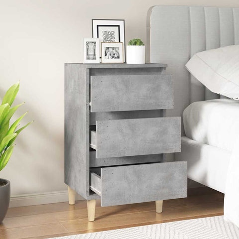 vidaXL Bedside Cabinet Concrete Grey 40x35x70 cm Engineered Wood