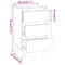 vidaXL Bedside Cabinet Concrete Grey 40x35x70 cm Engineered Wood