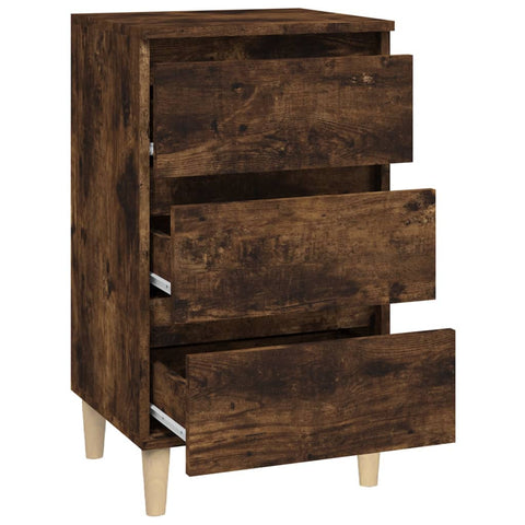 vidaXL Bedside Cabinet Smoked Oak 40x35x70 cm Engineered Wood