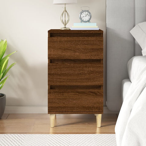 vidaXL Bedside Cabinet Brown Oak 40x35x70 cm Engineered Wood