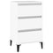 vidaXL Bedside Cabinet White 40x35x70 cm Engineered Wood