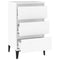 vidaXL Bedside Cabinet White 40x35x70 cm Engineered Wood