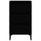 vidaXL Bedside Cabinet Black 40x35x70 cm Engineered Wood