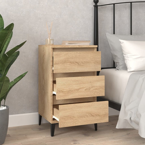 vidaXL Bedside Cabinet Sonoma Oak 40x35x70 cm Engineered Wood
