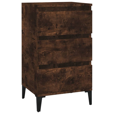 vidaXL Bedside Cabinet Smoked Oak 40x35x70 cm Engineered Wood