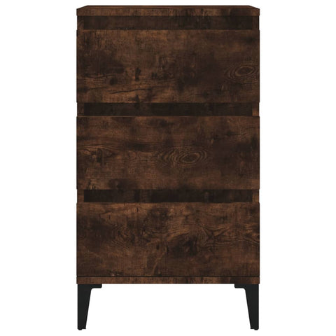 vidaXL Bedside Cabinet Smoked Oak 40x35x70 cm Engineered Wood