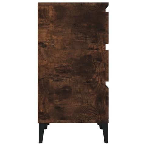 vidaXL Bedside Cabinet Smoked Oak 40x35x70 cm Engineered Wood