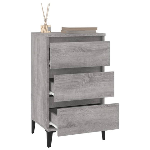 vidaXL Bedside Cabinet Grey Sonoma 40x35x70 cm Engineered Wood