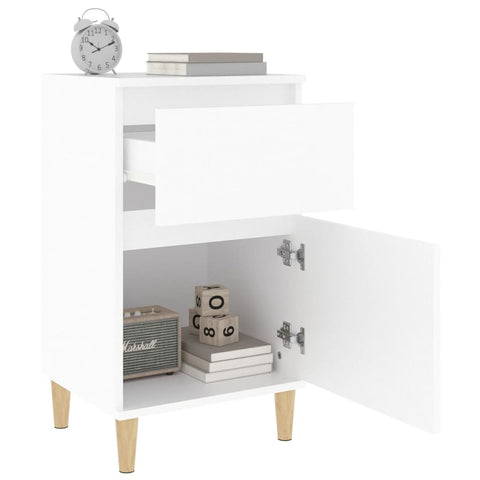 vidaXL Bedside Cabinet White 40x35x70 cm