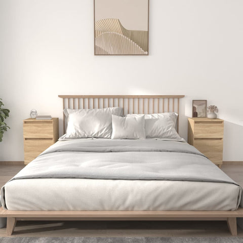 vidaXL Bedside Cabinets 2 pcs Sonoma Oak 40x35x70 cm