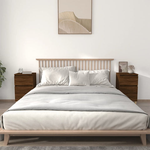 vidaXL Bedside Cabinets 2 pcs Brown Oak 40x35x70 cm