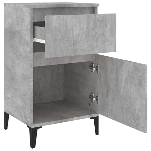vidaXL Bedside Cabinet Concrete Grey 40x35x70 cm