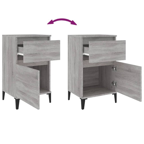 vidaXL Bedside Cabinet Grey Sonoma 40x35x70 cm