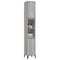 vidaXL Bathroom Cabinet Grey Sonoma 30x30x190 cm Engineered Wood