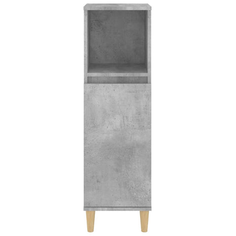 vidaXL Bathroom Cabinet Concrete Grey 30x30x100 cm Engineered Wood