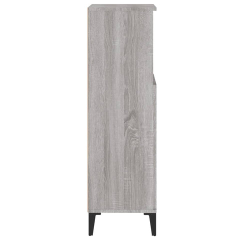 vidaXL Bathroom Cabinet Grey Sonoma 30x30x100 cm Engineered Wood