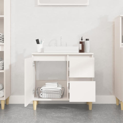 vidaXL Bathroom Cabinet White 65x33x60 cm Engineered Wood