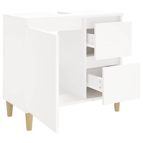vidaXL Bathroom Cabinet White 65x33x60 cm Engineered Wood