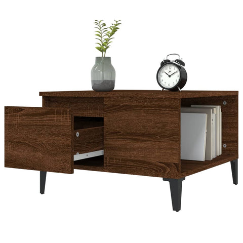 vidaXL Coffee Table Brown Oak 55x55x36.5 cm Engineered Wood