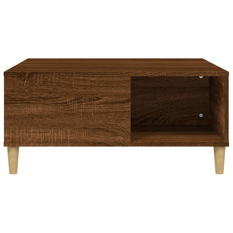 vidaXL Coffee Table Brown Oak 80x80x36.5 cm Engineered Wood
