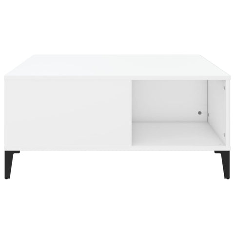 vidaXL Coffee Table White 80x80x36.5 cm Engineered Wood