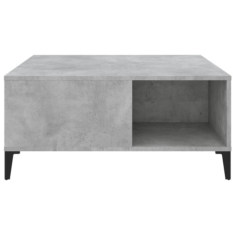 vidaXL Coffee Table Concrete Grey 80x80x36.5 cm Engineered Wood