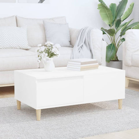 vidaXL Coffee Table White 90x50x36.5 cm Engineered Wood