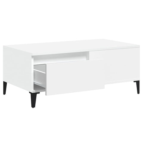 vidaXL Coffee Table White 90x50x36.5 cm Engineered Wood