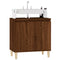 vidaXL Sink Cabinet Brown Oak 58x33x60 cm Engineered Wood