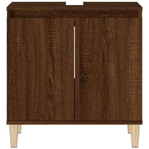 vidaXL Sink Cabinet Brown Oak 58x33x60 cm Engineered Wood