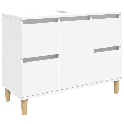 vidaXL Sink Cabinet White 80x33x60 cm Engineered Wood