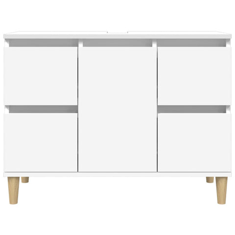 vidaXL Sink Cabinet White 80x33x60 cm Engineered Wood