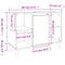 vidaXL Sink Cabinet High Gloss White 80x33x60 cm Engineered Wood