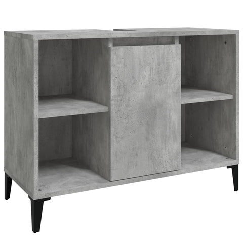 vidaXL Sink Cabinet Concrete Grey 80x33x60 cm Engineered Wood