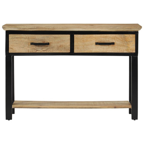 vidaXL Console Table 110x30x75 cm Solid Rough Wood Mango