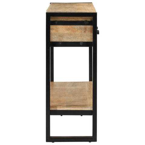 vidaXL Console Table 110x30x76 cm Solid Rough Wood Mango