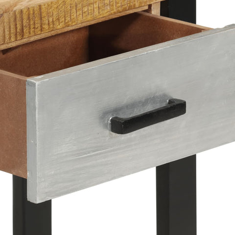 vidaXL Console Table 110x30x76 cm Solid Rough Wood Mango