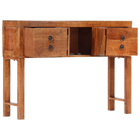 vidaXL Console Table 120x32x80 cm Solid Rough Wood Acacia