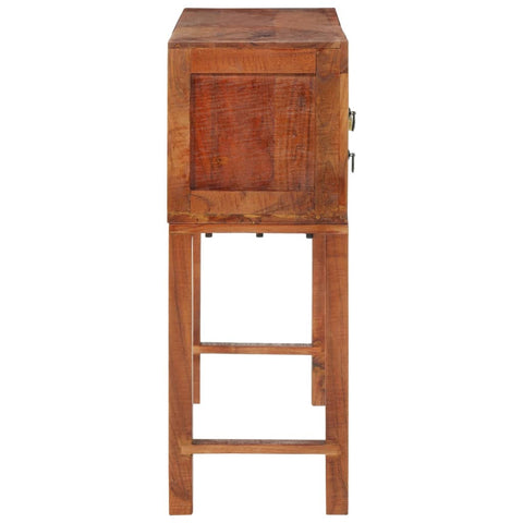 vidaXL Console Table 120x32x80 cm Solid Rough Wood Acacia