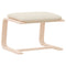 vidaXL Footstool Cream 51x41x40 cm Fabric