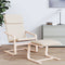 vidaXL Footstool Cream 51x41x40 cm Fabric