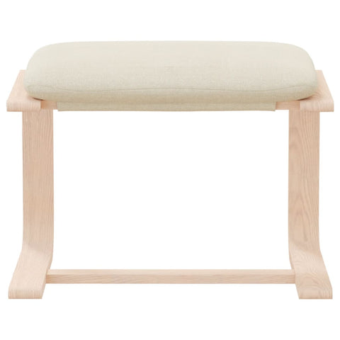 vidaXL Footstool Cream 51x41x40 cm Fabric